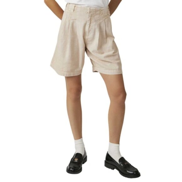 Free People Linen Trouser Shorts - Size 4 - Picture 1 of 5